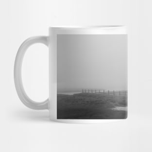 Foggy morning landscape photo Mug